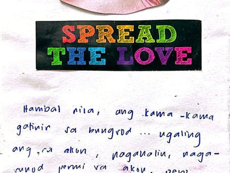 Spread the love zine crafted by Erich Mendoza
