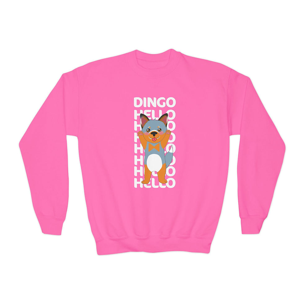 Thumbnail: Dingo - Youth Crewneck Sweatshirt Designed by Risa