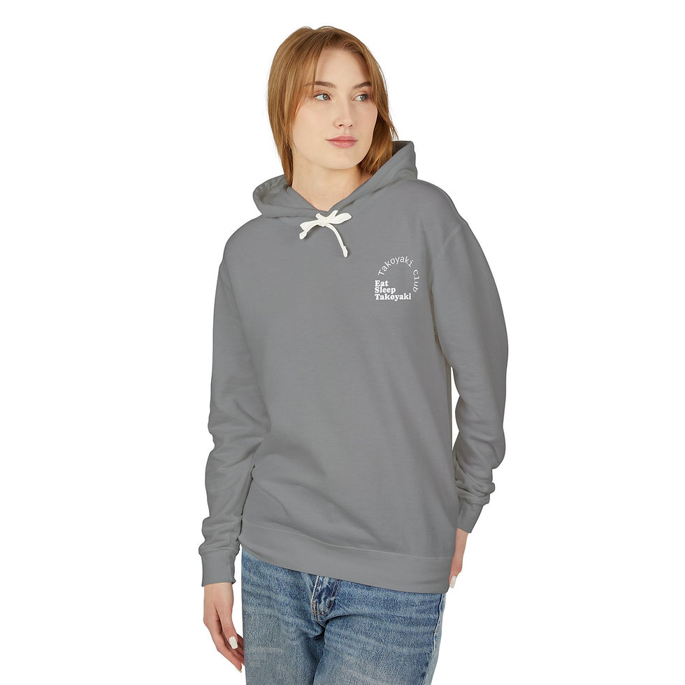 Thumbnail: Takoyaki Club - Unisex Lightweight Hooded Sweatshirt Designed by Risa