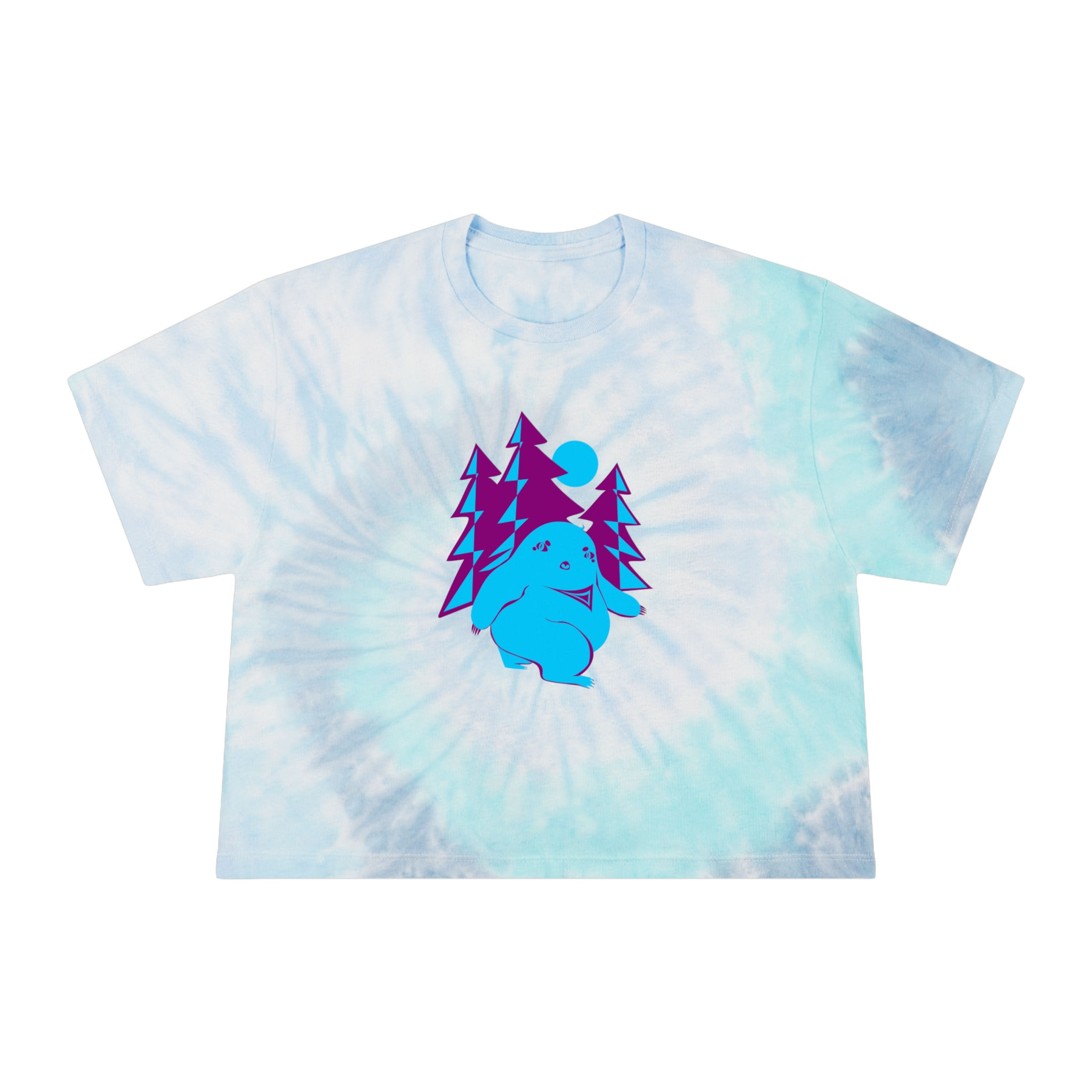 Big Foot - Women's Tie-Dye Crop Tee Designed by Risa