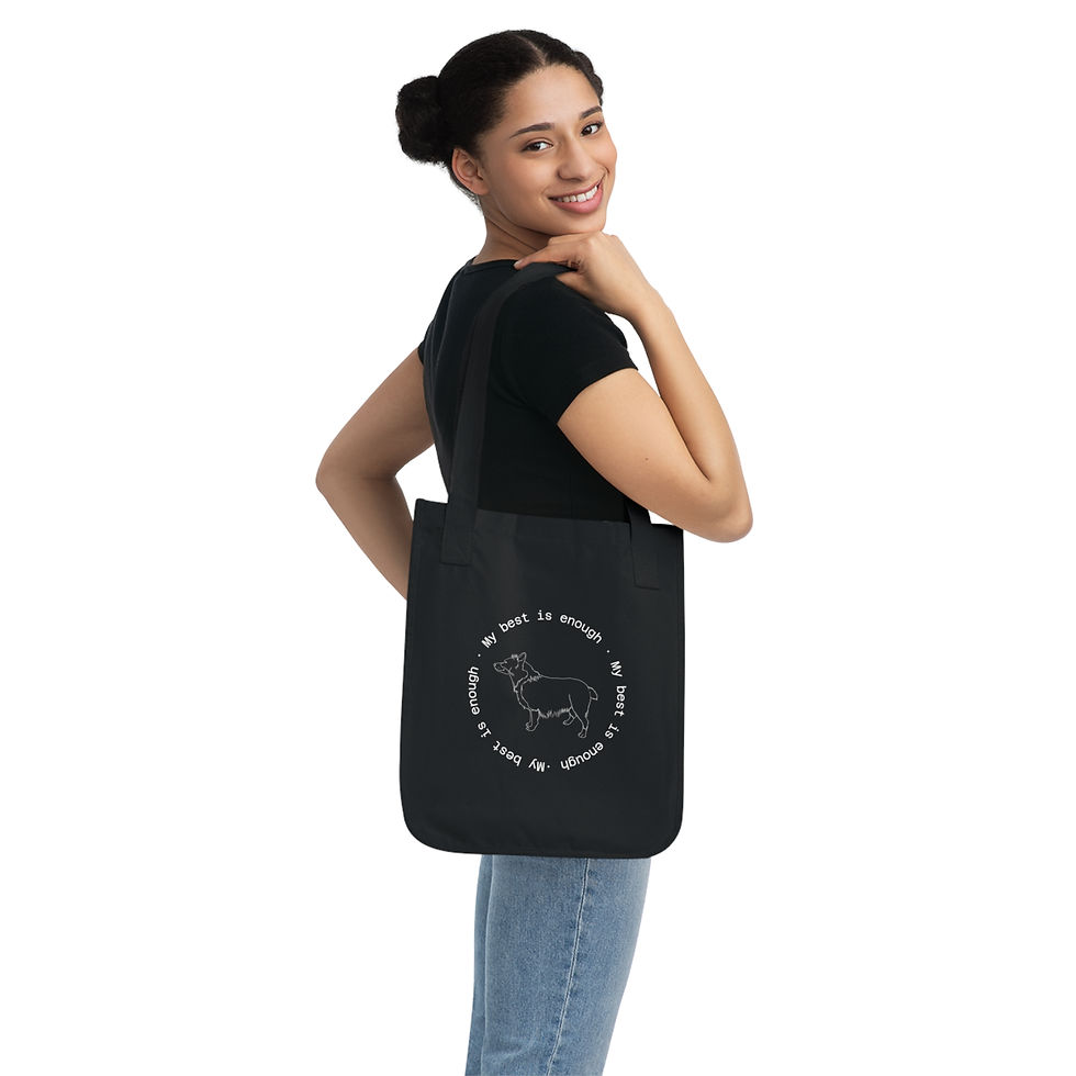 Thumbnail: My best is enough Organic Canvas Tote Bag Designed by Risa