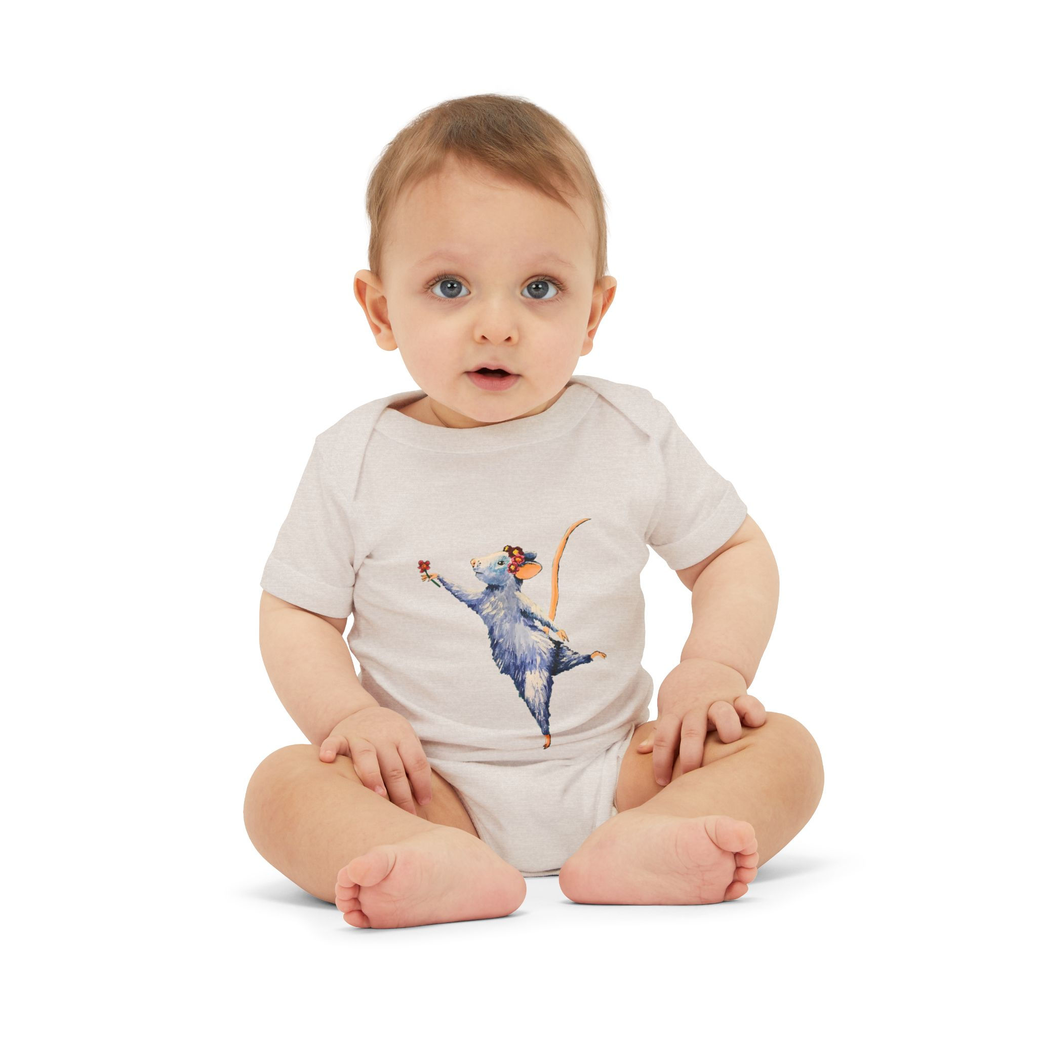 Dancing Mouse Infant Jersey One Piece Designed by Risa