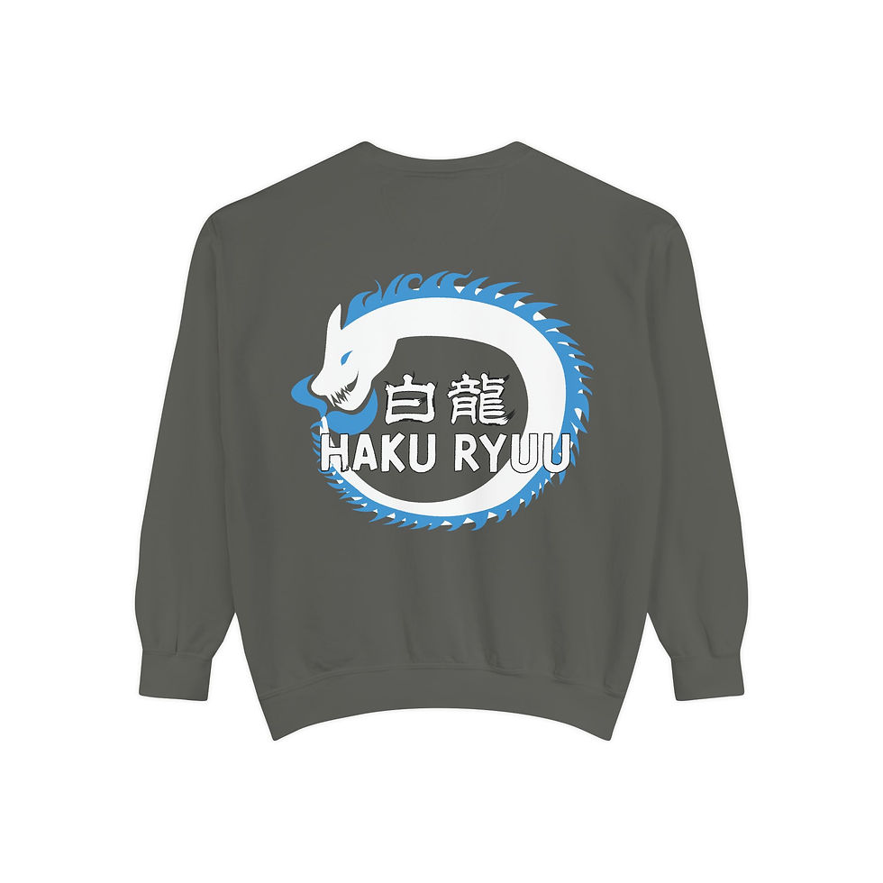 Thumbnail: Haku Ryuu - Unisex Garment-Dyed Sweatshirt
