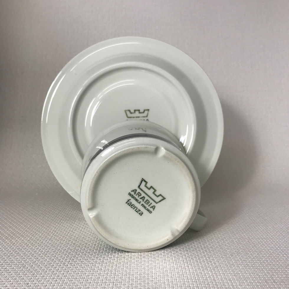 サムネイル： Faenza ファエンツァ 黒ライン カップ＆ソーサーB