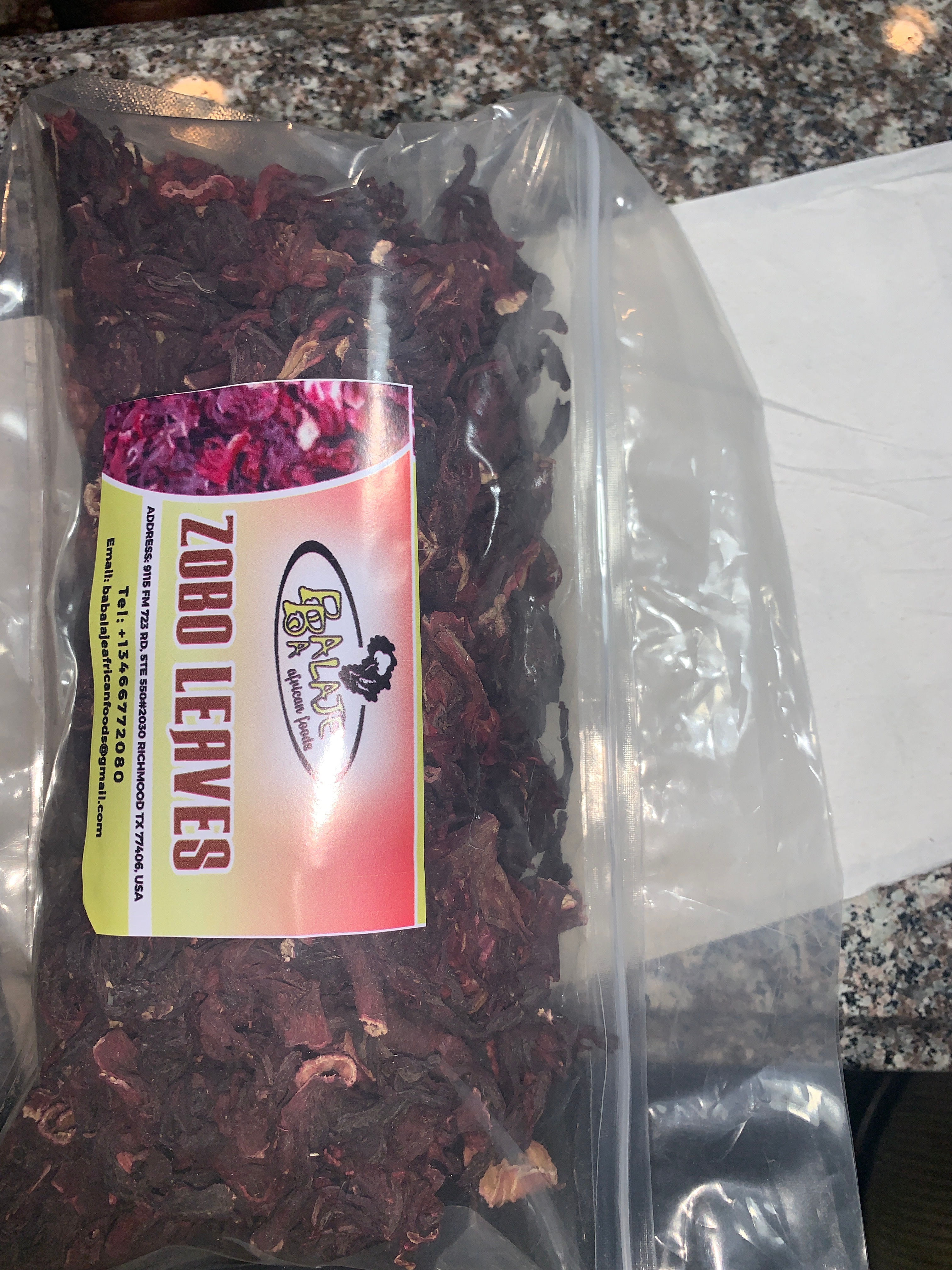 Hibiscus flower ,red bissap,zobo leaves/8oz