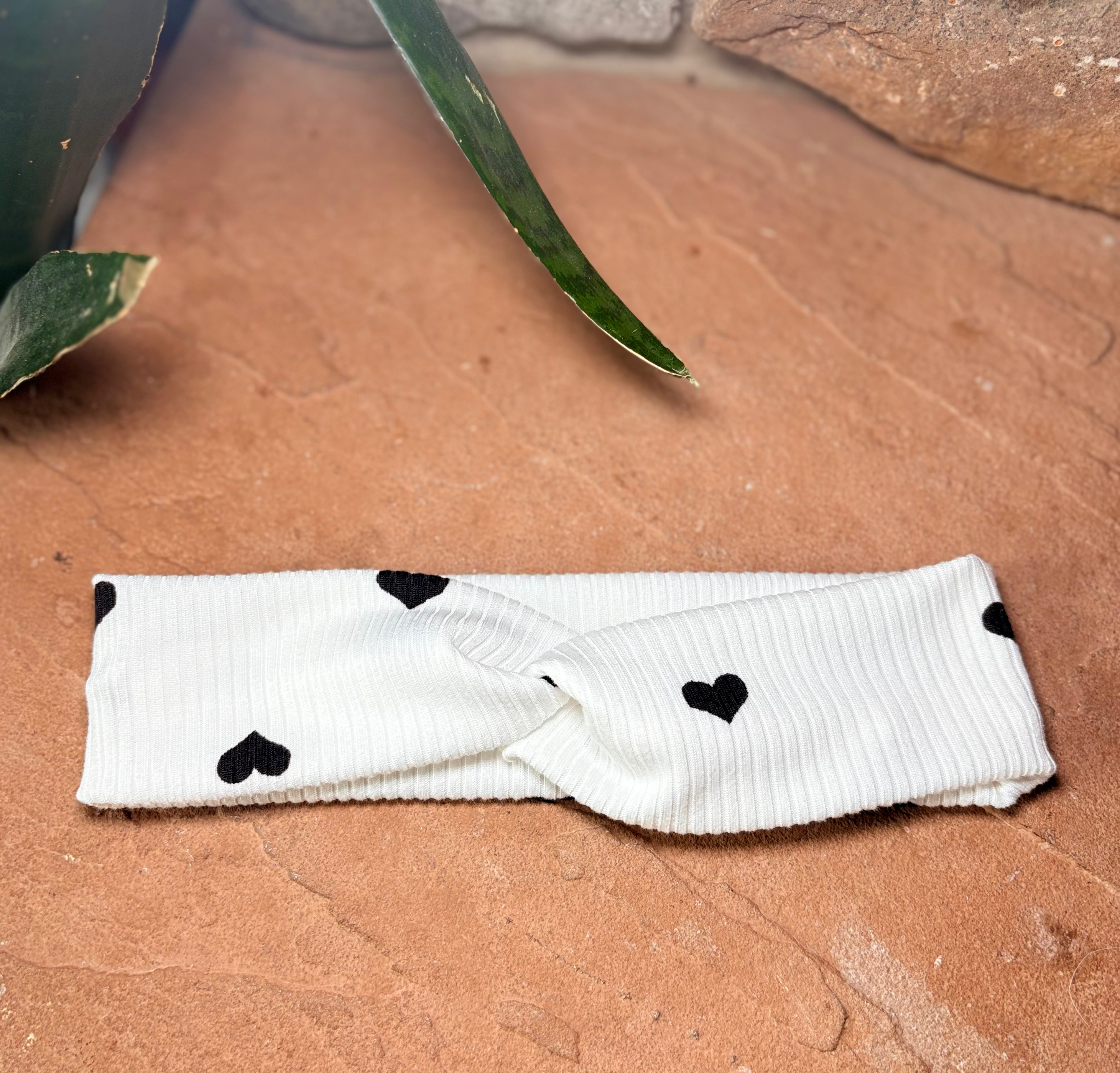 White with Black Hearts-Kids