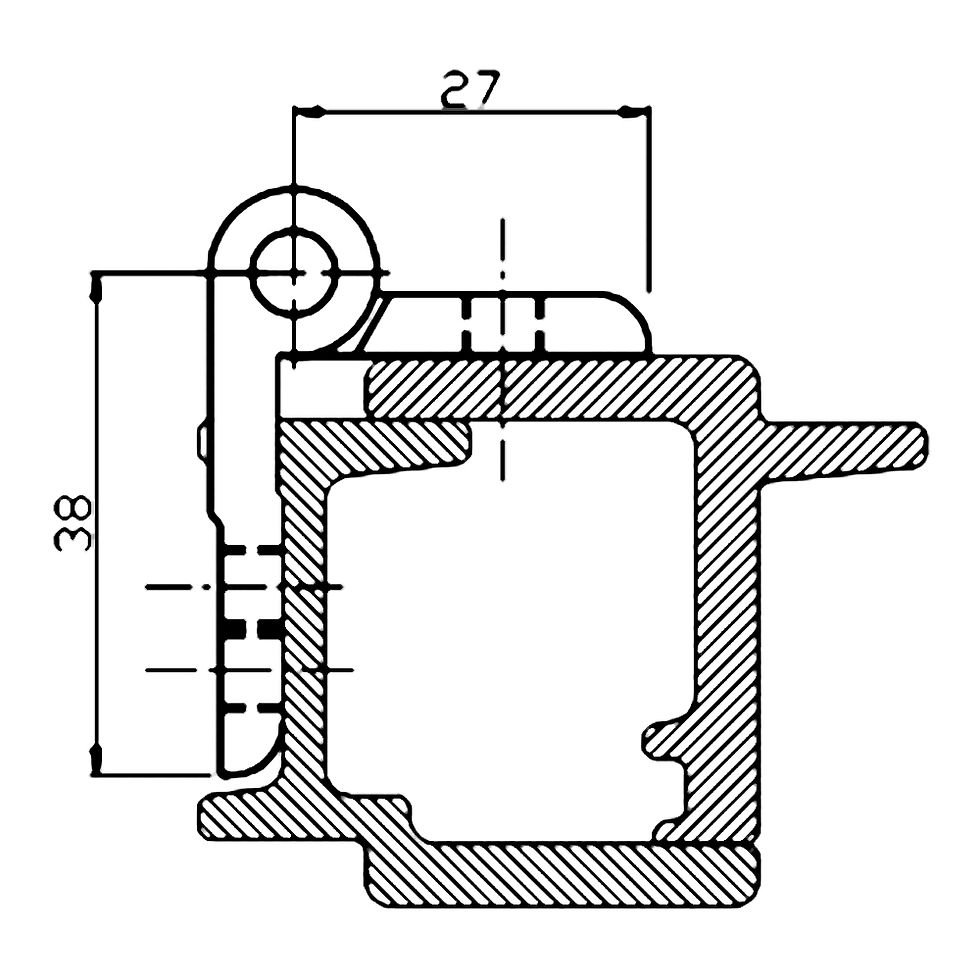 Thumbnail: B1260 75MM Brass Hinge Each