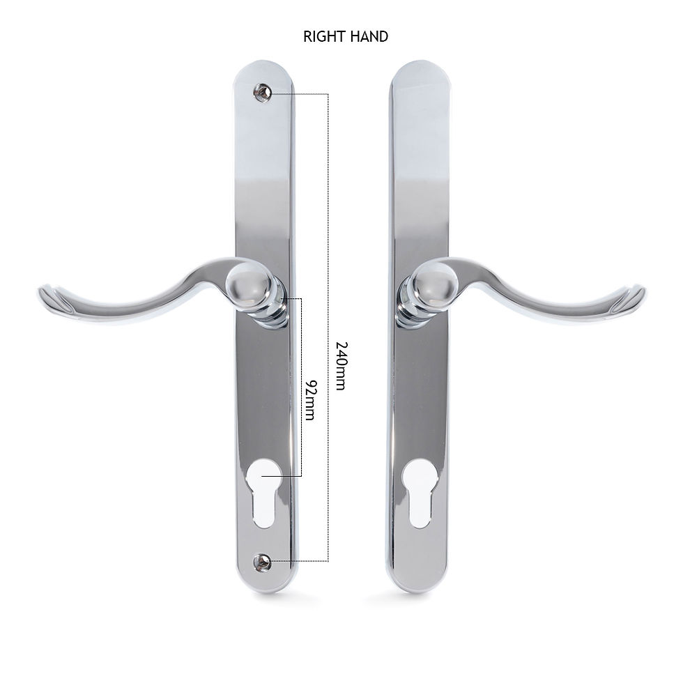 Thumbnail: Lever Lever Scroll Polished Chrome UPVC Door Handle