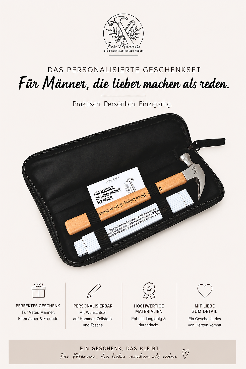 Miniaturbild: Personalisiertes Geschenkset „Macher-Set“ – Für Männer, die lieber machen.3