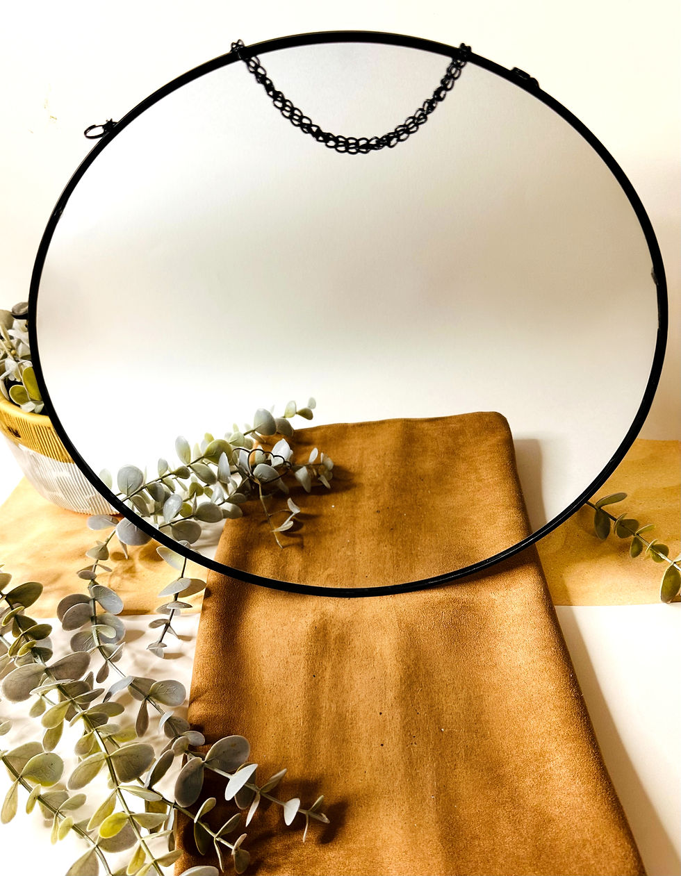 Miniaturbild: Wandspiegel - rund " mit Lasergravur Lieblings Mensch leer