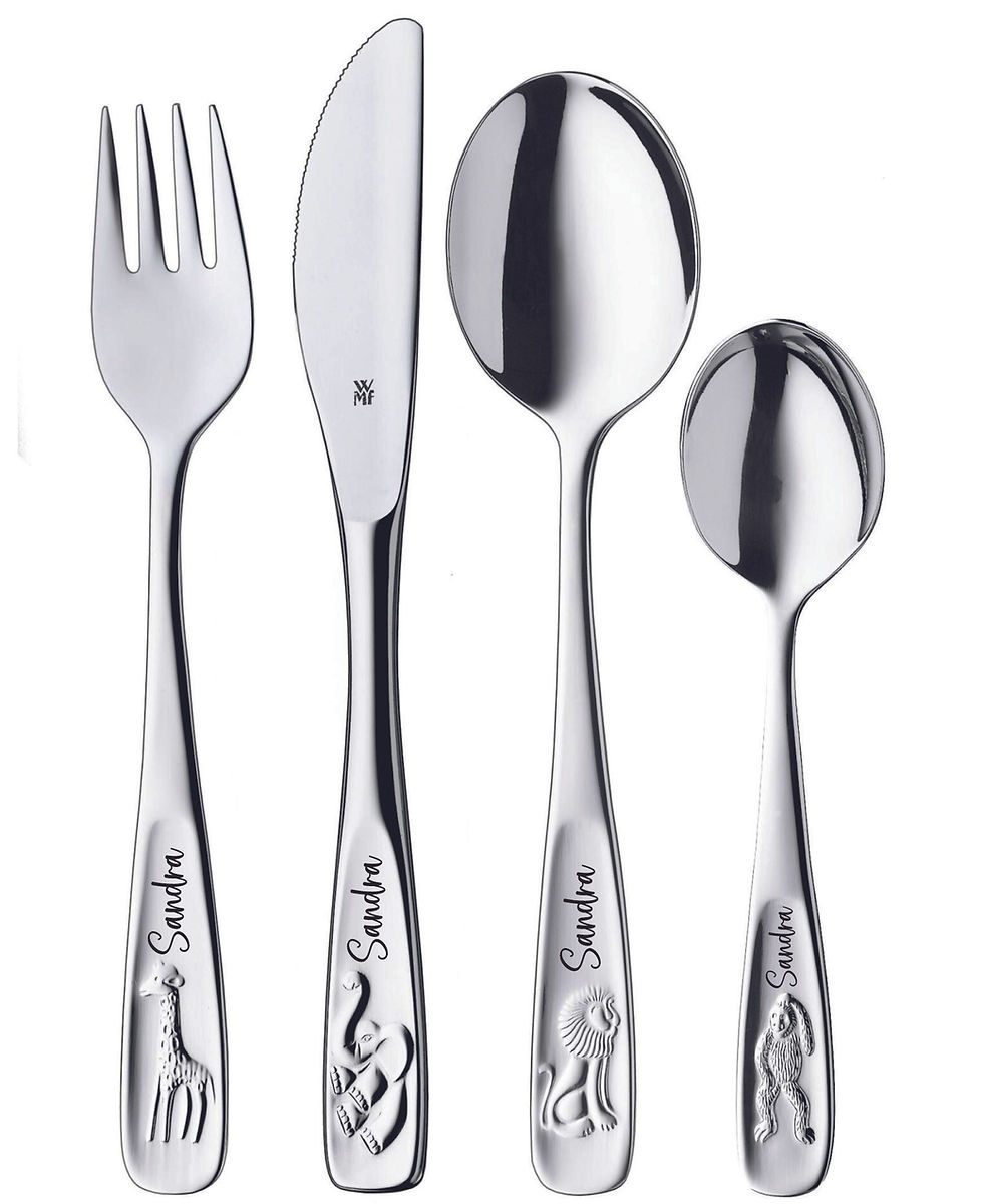 Miniaturbild: Personalisiertes WMF Kinderbesteck-Set „Safari Tiere“ nur Besteck