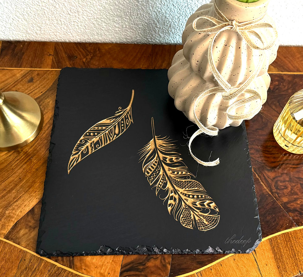 Miniaturbild: Kunstwerk - thedeep - Feather Nr. 07/100“ – handgefertigtes Unikat 25 × 25 cm Bild 4