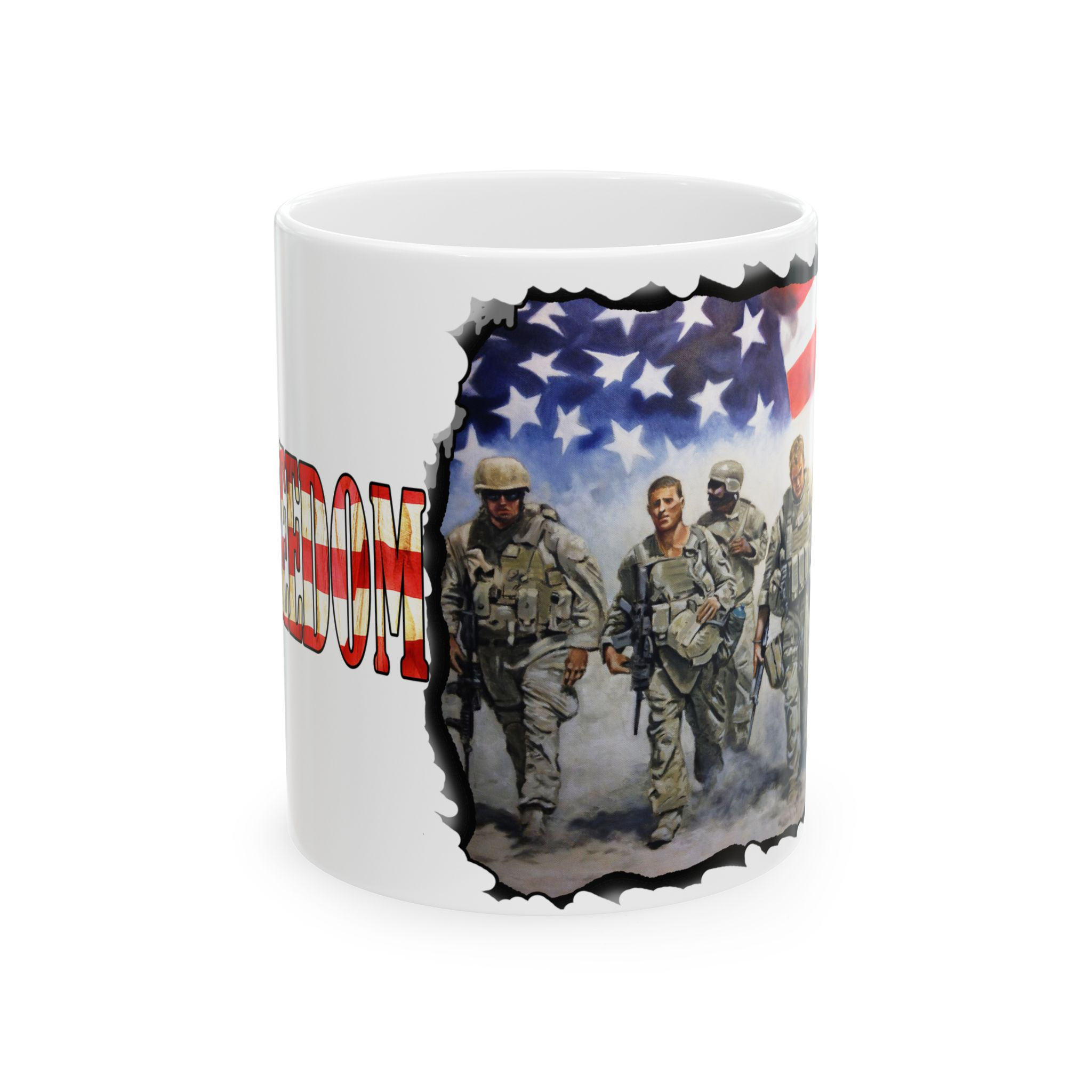Mug - For Freedom, honoring military and veterans, Patriotic Gift