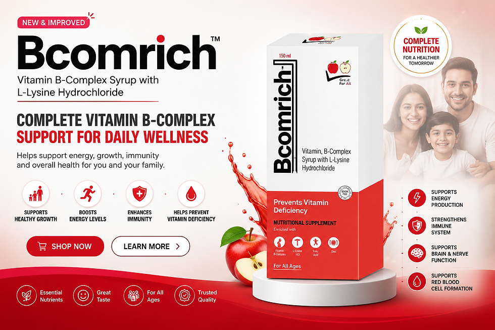 Bcomrich Syrup: Your Daily Partner for Energy, Growth & Vitality