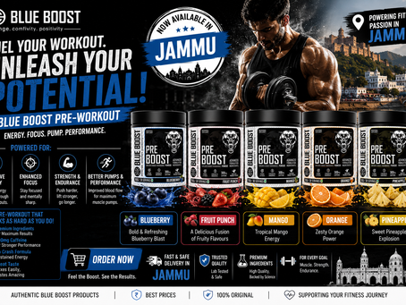 Buy the Best Pre-Workout Supplement in Jammu – Blue Boost for Maximum Energy