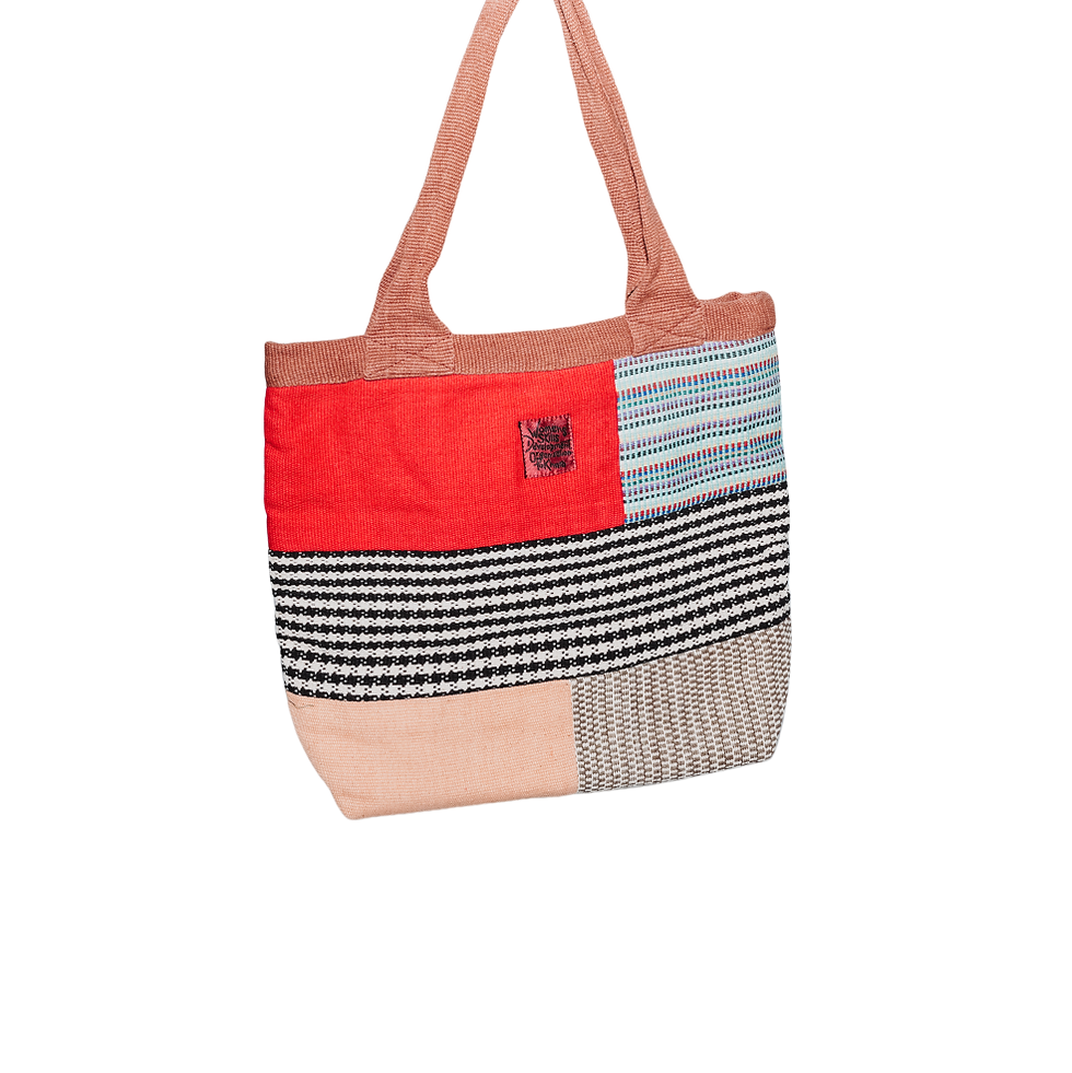 Thumbnail: Woven Patch Work File Bag