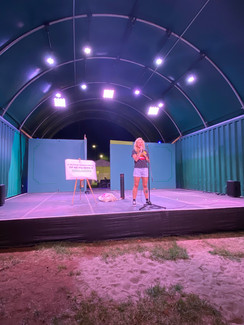 Award Winner Bella Green Sound Checking in 2021