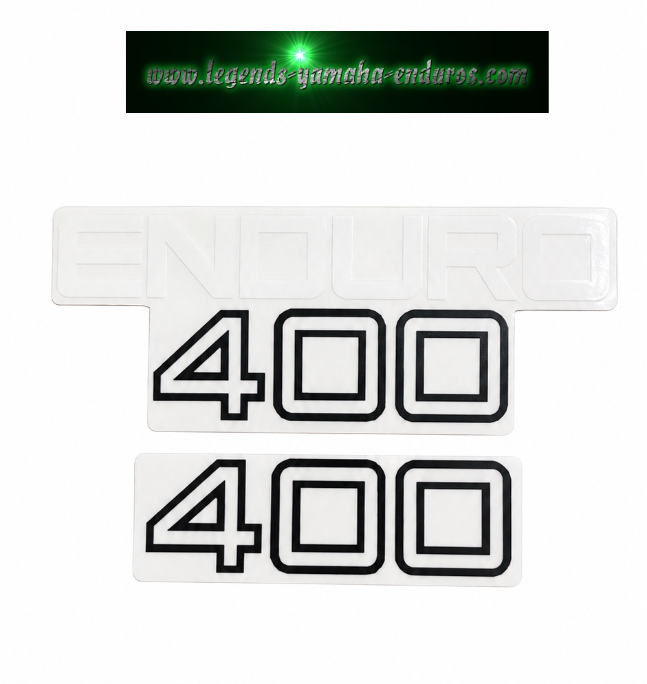 1977 Yamaha DT400D Side Cover Decals Stickers Set 1M2-21787-00 / 1M2-21786-00