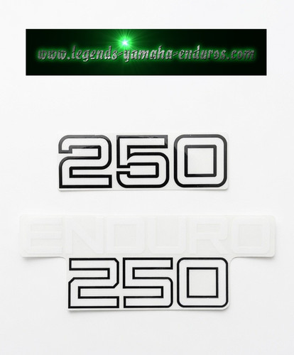 1977 Yamaha DT250D Side Cover Decal Stickers Set 1M1-21787-00-00 1M1-21786-00-00 | Yamaha Enduro