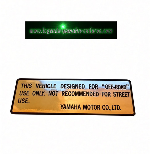 1972 Yamaha Mini Enduro JT2 60 / 1973 GT1 80 Off Road Warning Sticker Emblem D | Yamaha Enduro