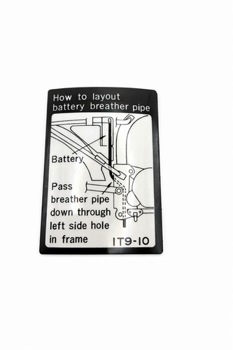 1977 - 83 DT100D/E/F/G/H/J/K Rear Fender Decal Yamaha Plate Spec 3A3-21683-00-00 | Yamaha Enduro 