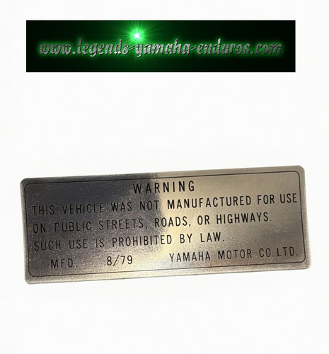 New "Off road use only" rear fender decal / sticker for 1979 Yamaha MX YZ | Yamaha Enduro