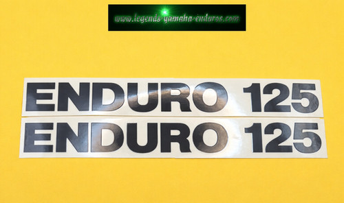 1978 Yamaha DT125E Side Cover Decals Stickers 2A6-21786-00-00 Competition Yellow | Yamaha Enduro 