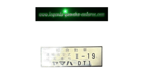 1968 Yamaha Enduro DT1 JDM Frame Certification Sticker Decal Emblem Graphic | Yamaha Enduro