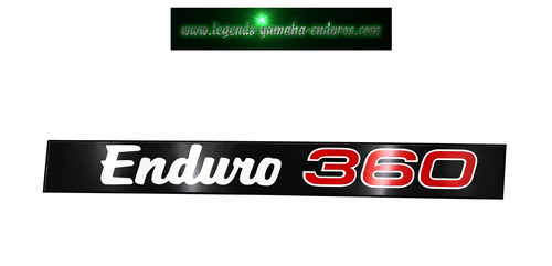 1974 Yamaha Enduro DT360A exhaust pipe shield decal sticker Emblem 445-14729-00 | Yamaha Enduro 