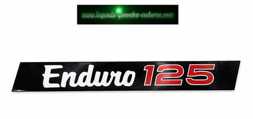 1974 Yamaha Enduro DT125A exhaust pipe shield decal sticker emblem 444-14729-00 | Yamaha Enduro 