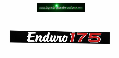 1974 Yamaha Enduro DT175A exhaust pipe shield decal sticker emblem 443-14729-00 | Yamaha Enduro 