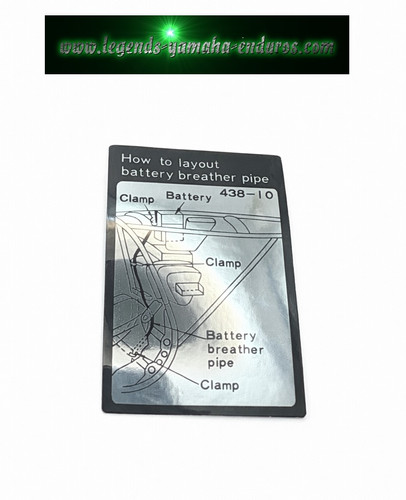 1974 - 76 Yamaha DT250A/B/C DT360A DT400B/C 438-28179-00 Warning Decal Sticker | Yamaha Enduro 