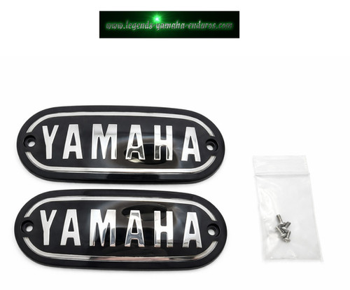 211-24161-00-00 Yamaha Enduro 1969 - 1971 DT1 RT1 MX Fuel Gas Tank Badges Emblem | Yamaha Enduro 