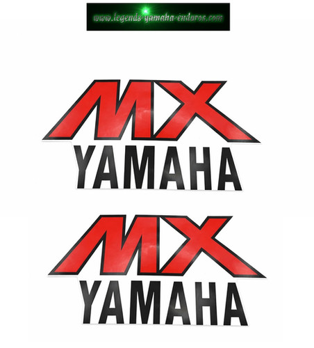 1979 Yamaha MX100F MX175F Gas Fuel Tank Sticker Emblem Decal Set 3M1-24244-00-00 | Yamaha Enduro