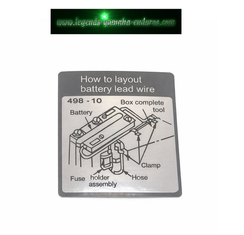 New Battery wire layout decal / sticker 1974 1975 1976 Yamaha DT250 DT360 DT400 | Yamaha Enduro 