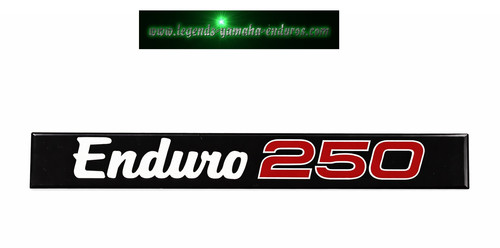 1974 Yamaha Enduro DT250A exhaust pipe shield decal sticker Emblem 438-14729-00 | Yamaha Enduro 