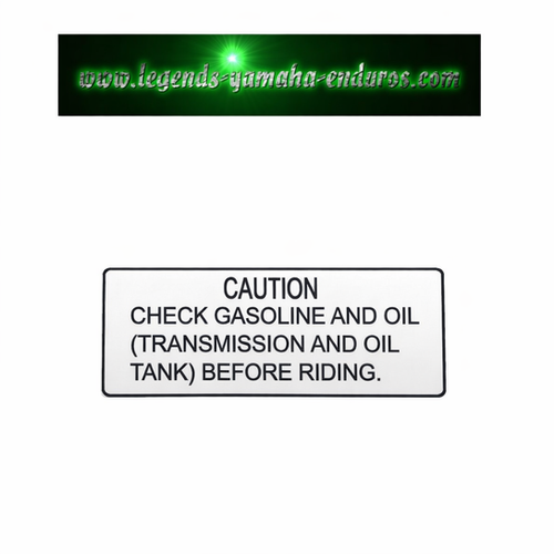 1981-1983 Yamaha MX80H/J MX100H/J/K MX175H Gas Fuel Tank Warning Decal Sticker | Yamaha Enduro 