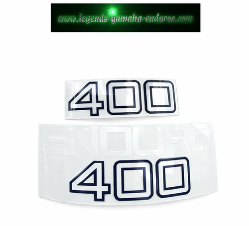 1977 Yamaha DT400D Side Cover Decals Stickers Set 1M2-21787-00 / 1M2-21786-00 | Yamaha Enduro 