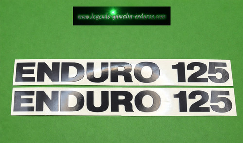 1978 Yamaha DT125E Side Cover Decals Stickers Set 2A6-21786-00-00 Leaves Green | Yamaha Enduro 