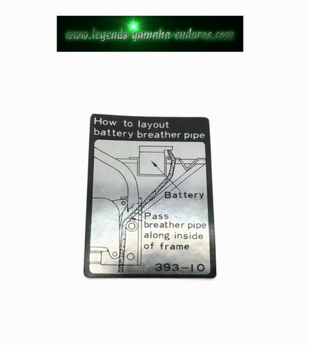 New 1973 - 83 Yamaha Mini Enduro GT1 / GT / DT 80 Battery Seat Decal Sticker | Yamaha Enduro
