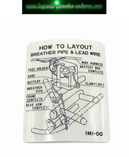 1977 - 1979 Yamaha DT250D/E/F/ - DT400D/E Frame Side Cover Battery Sticker Decal | Yamaha Enduro 