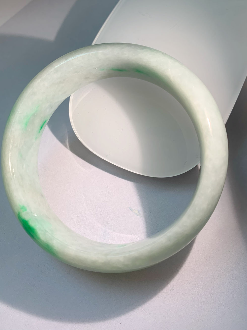 縮圖：天然翡翠圓手鐲 55號