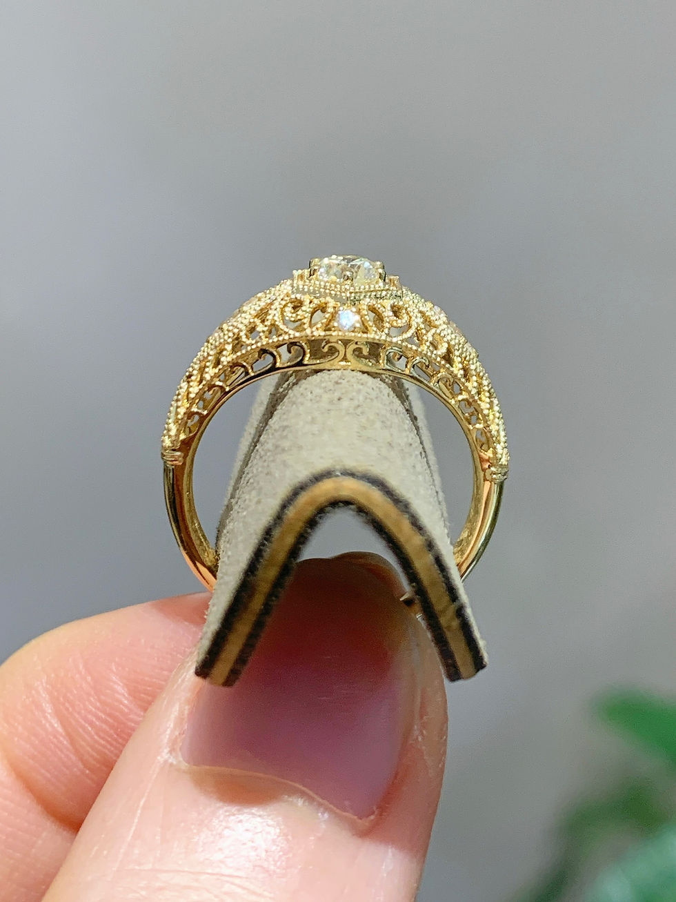 縮圖：Chloe Chow™ 18K金鑲鑽石戒指，0.39克拉