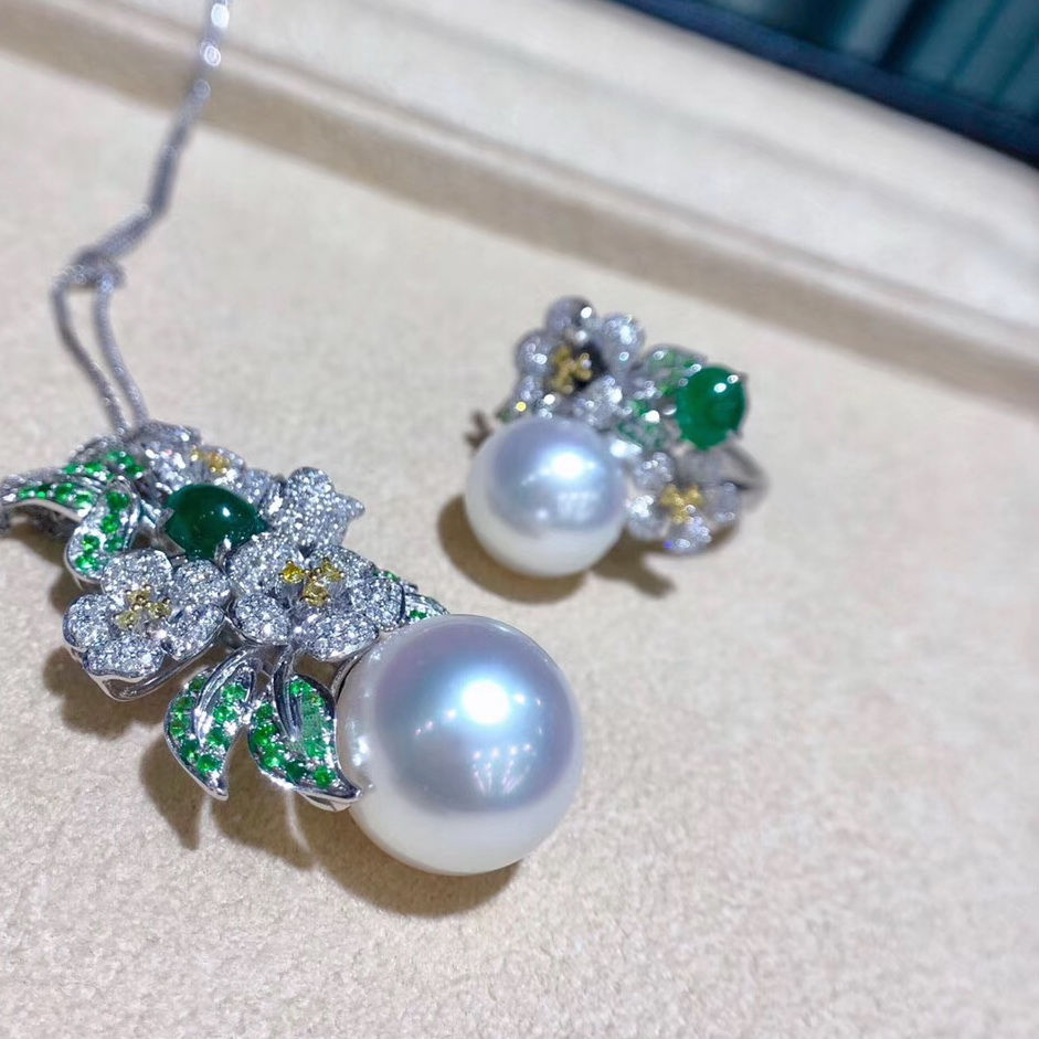 縮圖：Pearl 澳洲白珍珠鑽石戒指