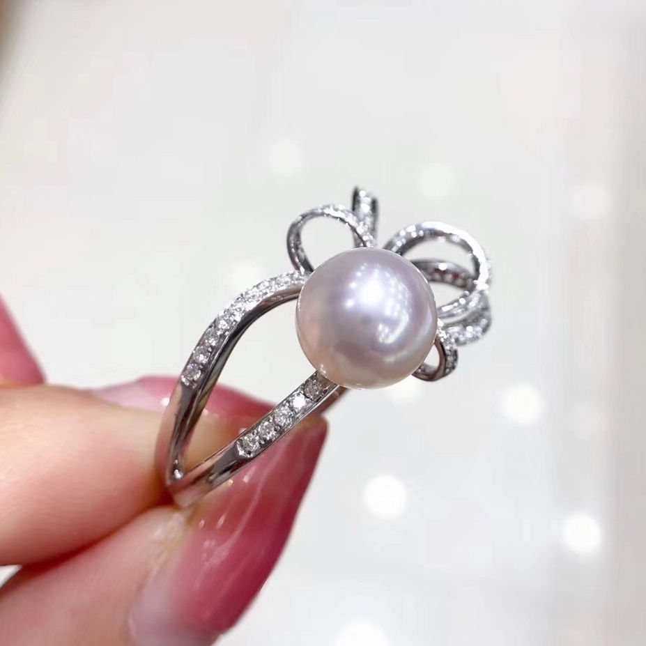 Thumbnail: Pearl Japan Akoya Pearl Diamond Ring