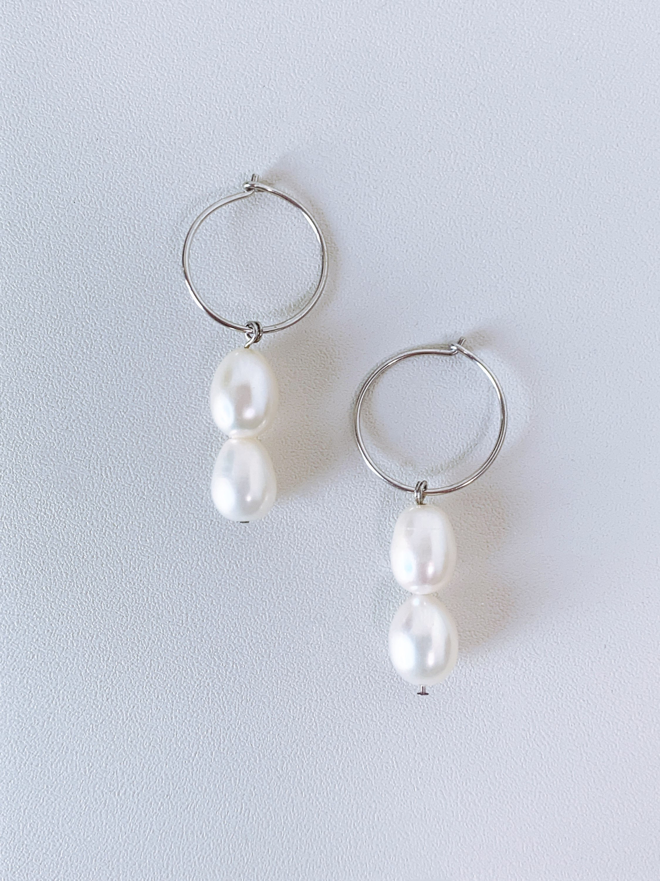 天然珍珠純銀耳環