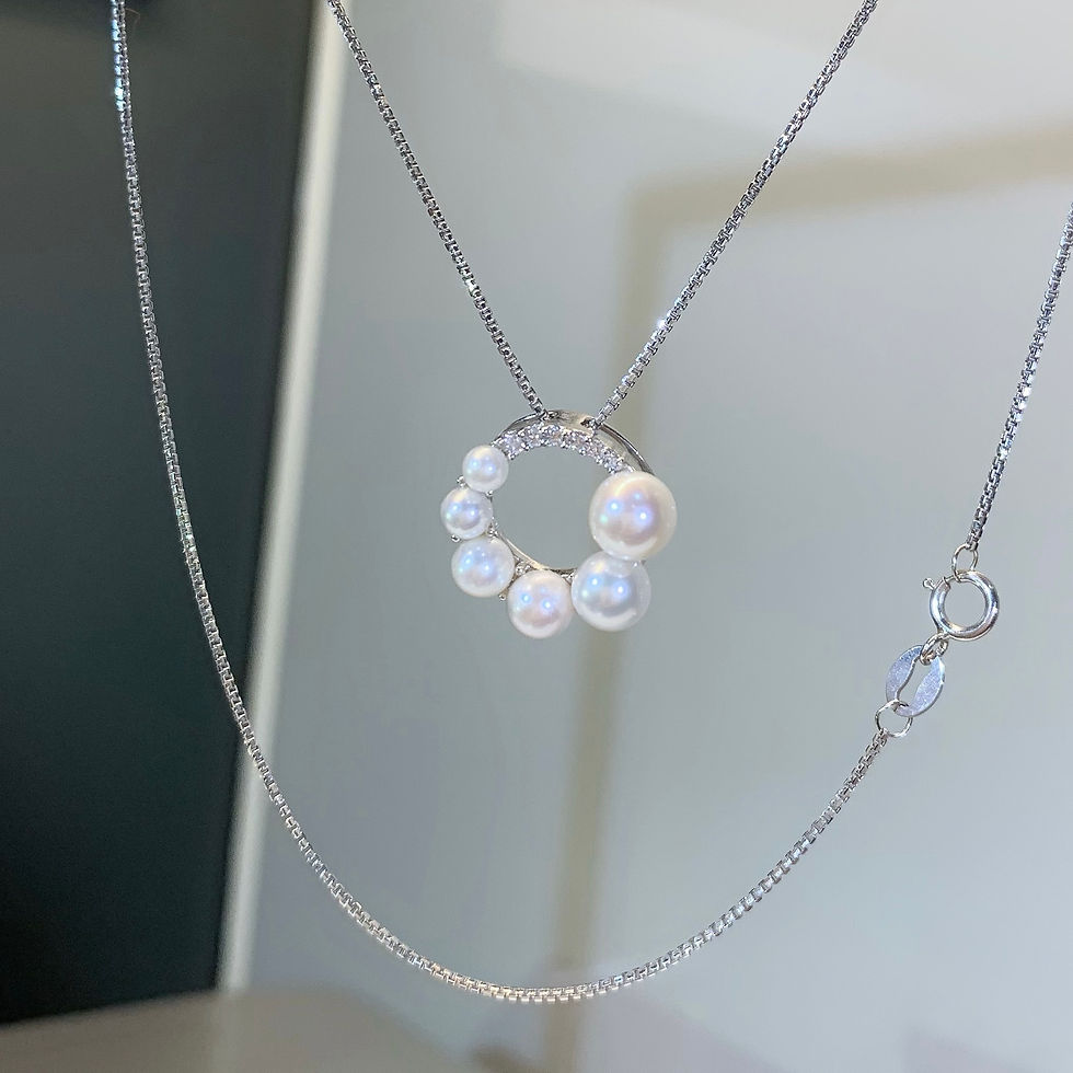 縮圖：Pearl 珍珠鑽石吊墜