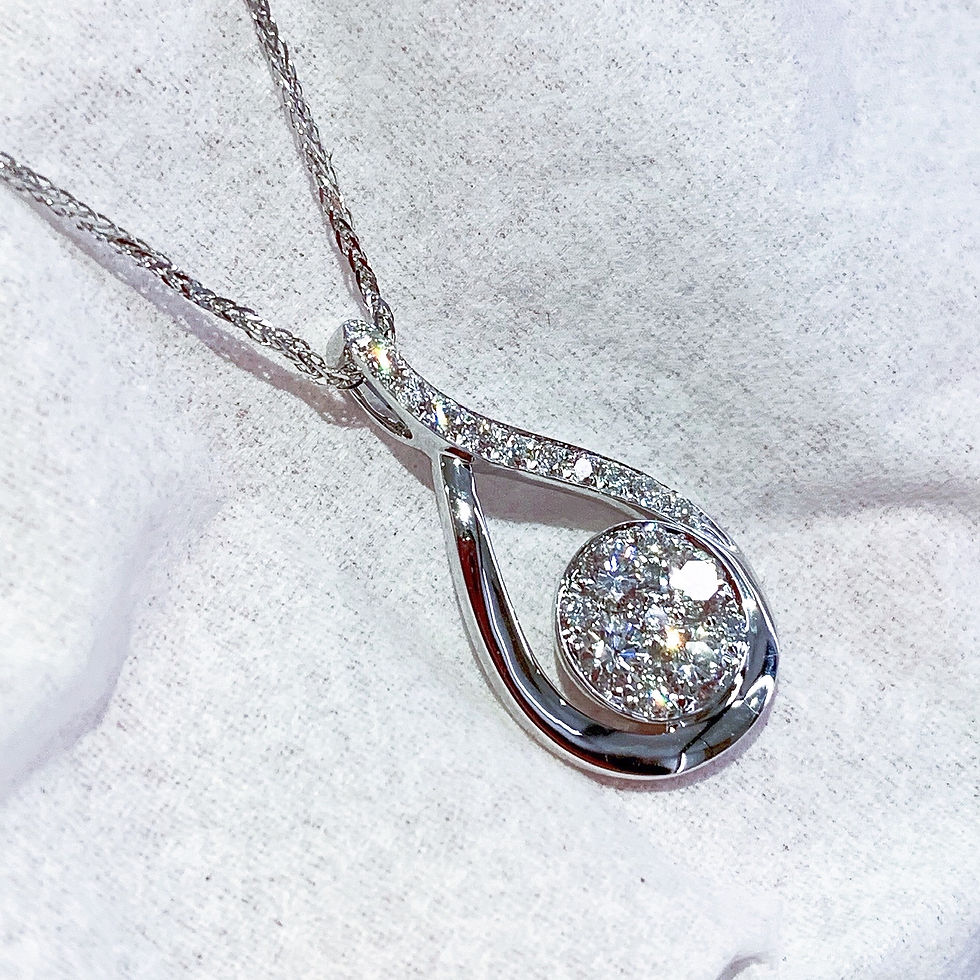 Thumbnail: Teardrop diamond pendant