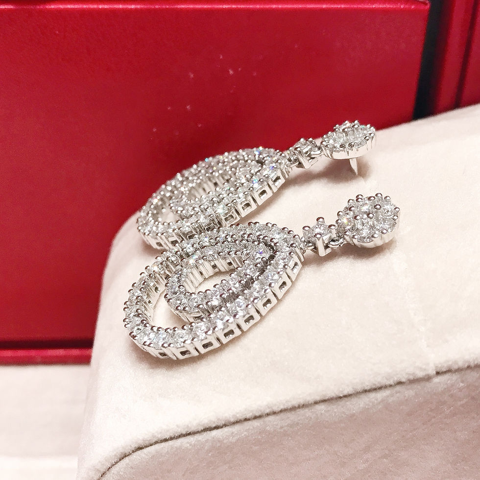Thumbnail: Teardrop L diamond earrings