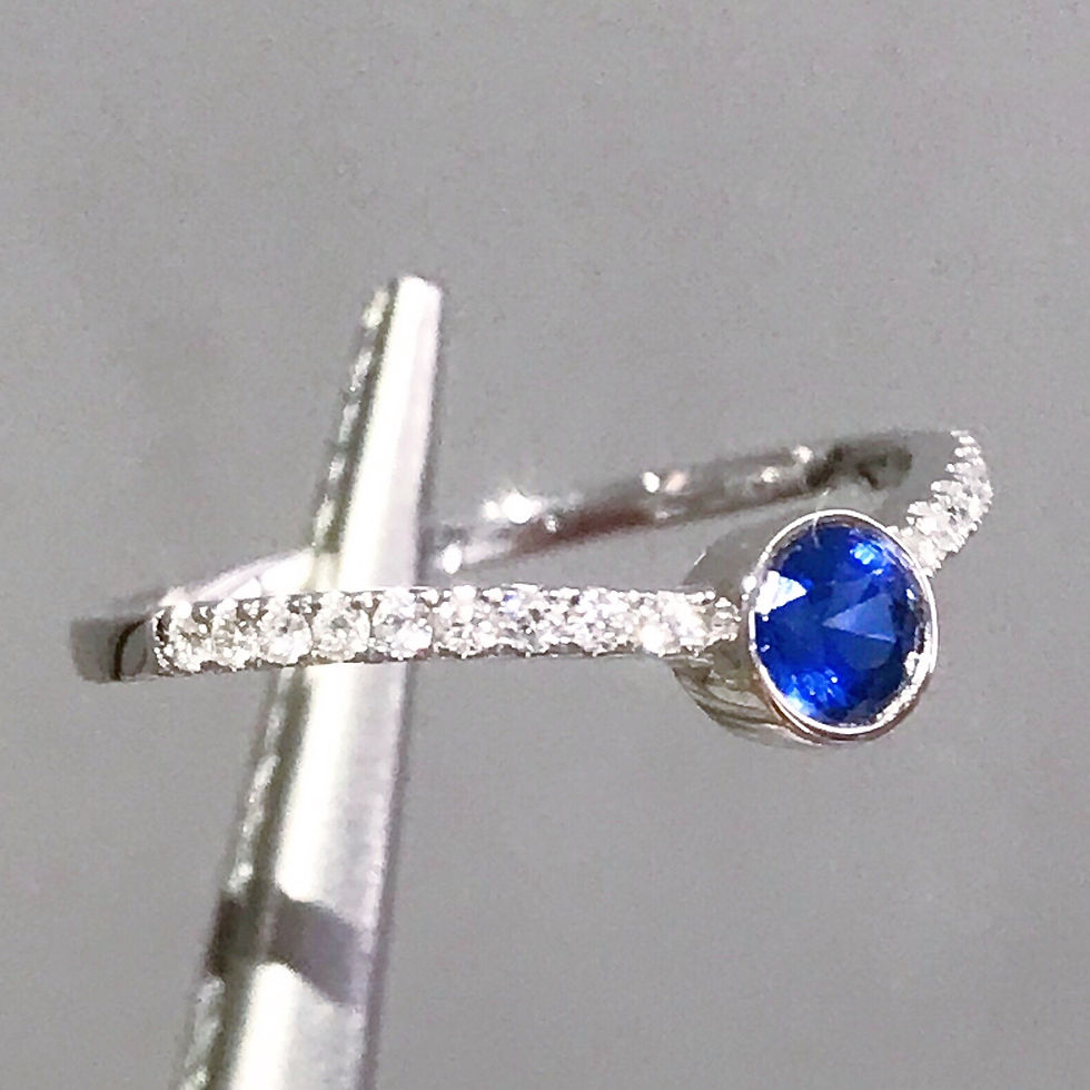 Thumbnail: V sapphire ring, 0.24 carat